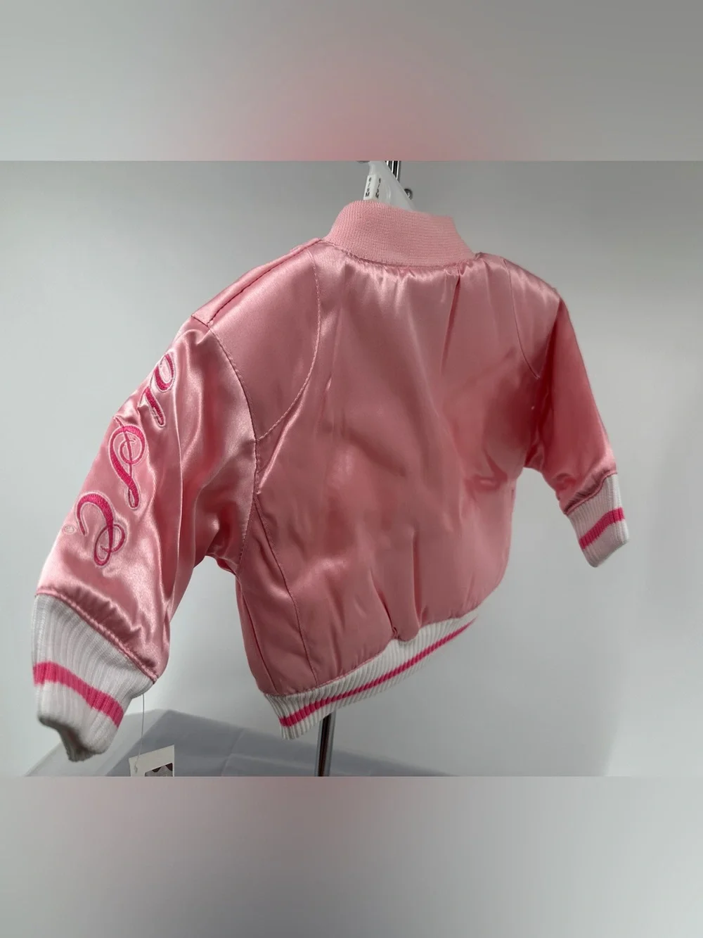 NWT Genuine Stuff USC Trojans Toddler Pink Satin Bomber Jacket Varsity